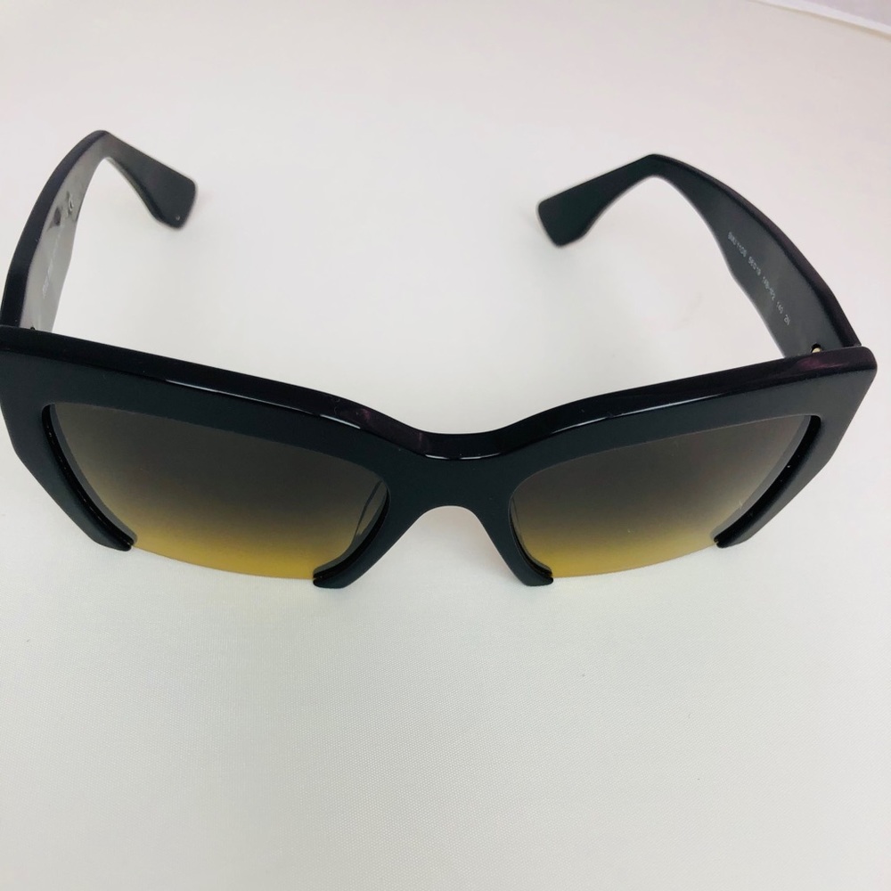Miu Miu Black / Yellow Gradient Square Sunglasses